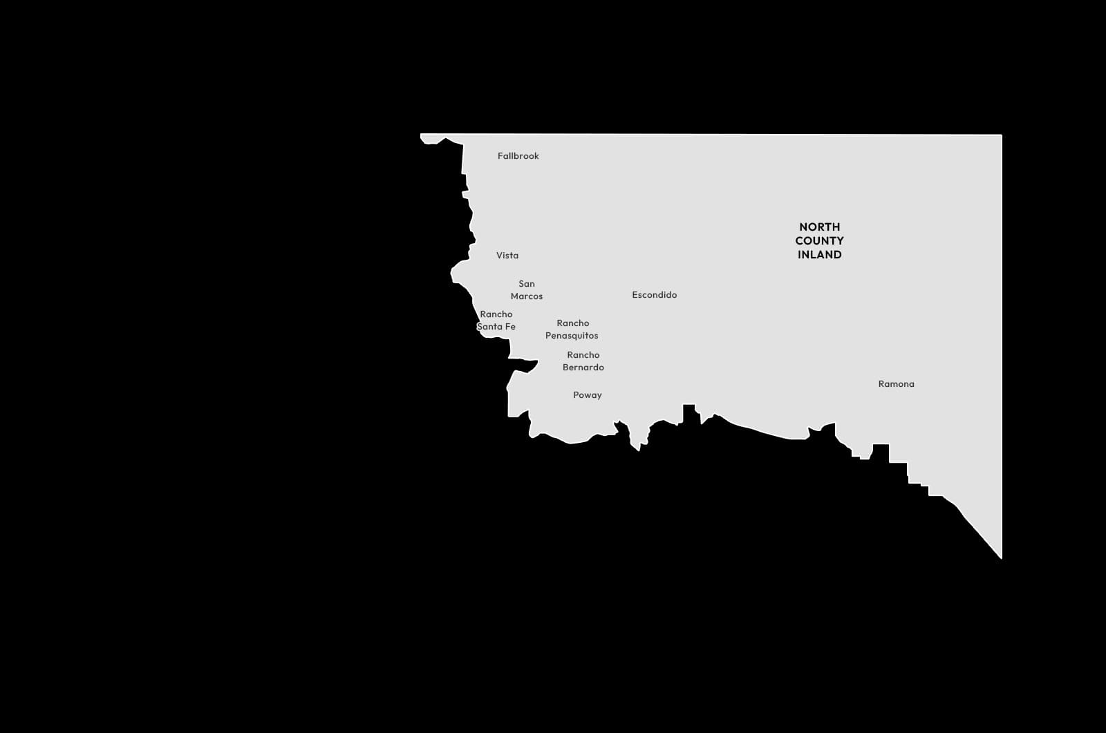 North County Inland Map